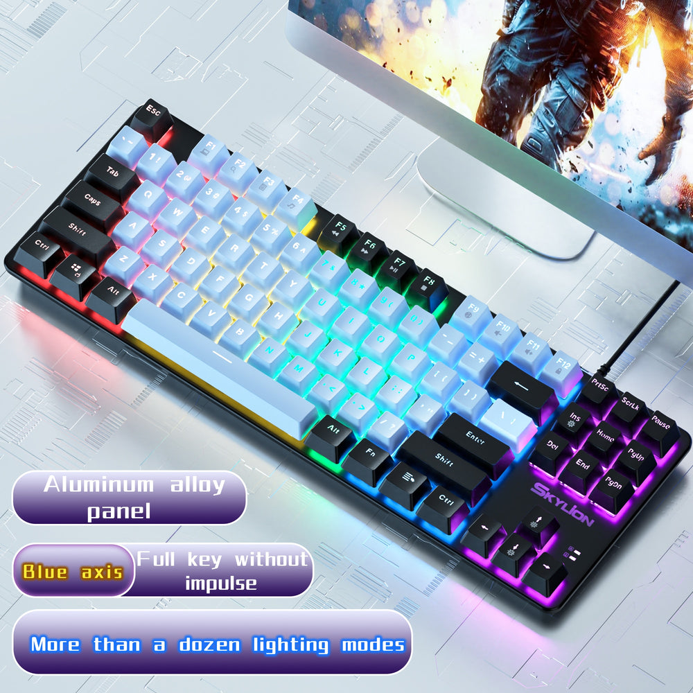 87 Keys Wired Mechanical Keyboard with RGB Backlight | Computer Keyboard - Gamers' Paradise