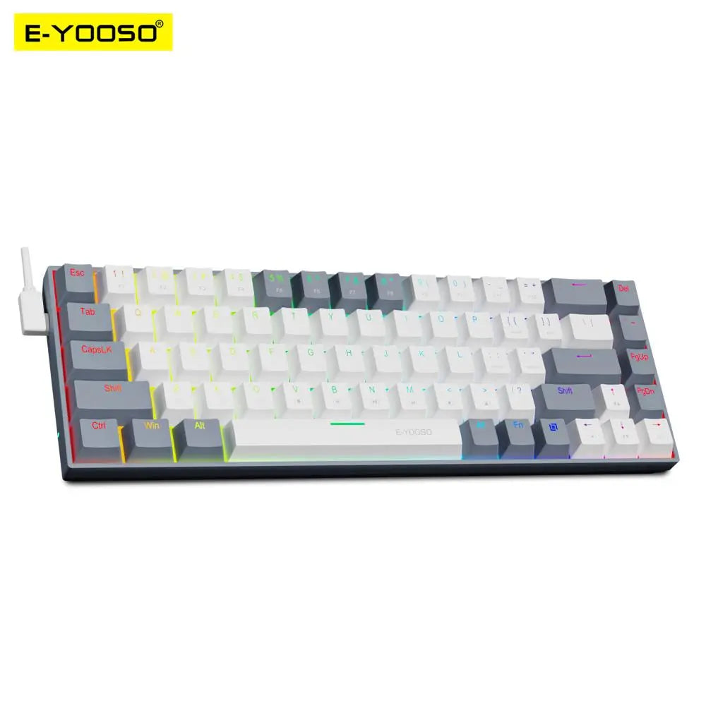 E-YOOSO Z686 RGB USB 60% Mini Slim Mechanical Gaming Wired Keyboard - Gamers' Paradise