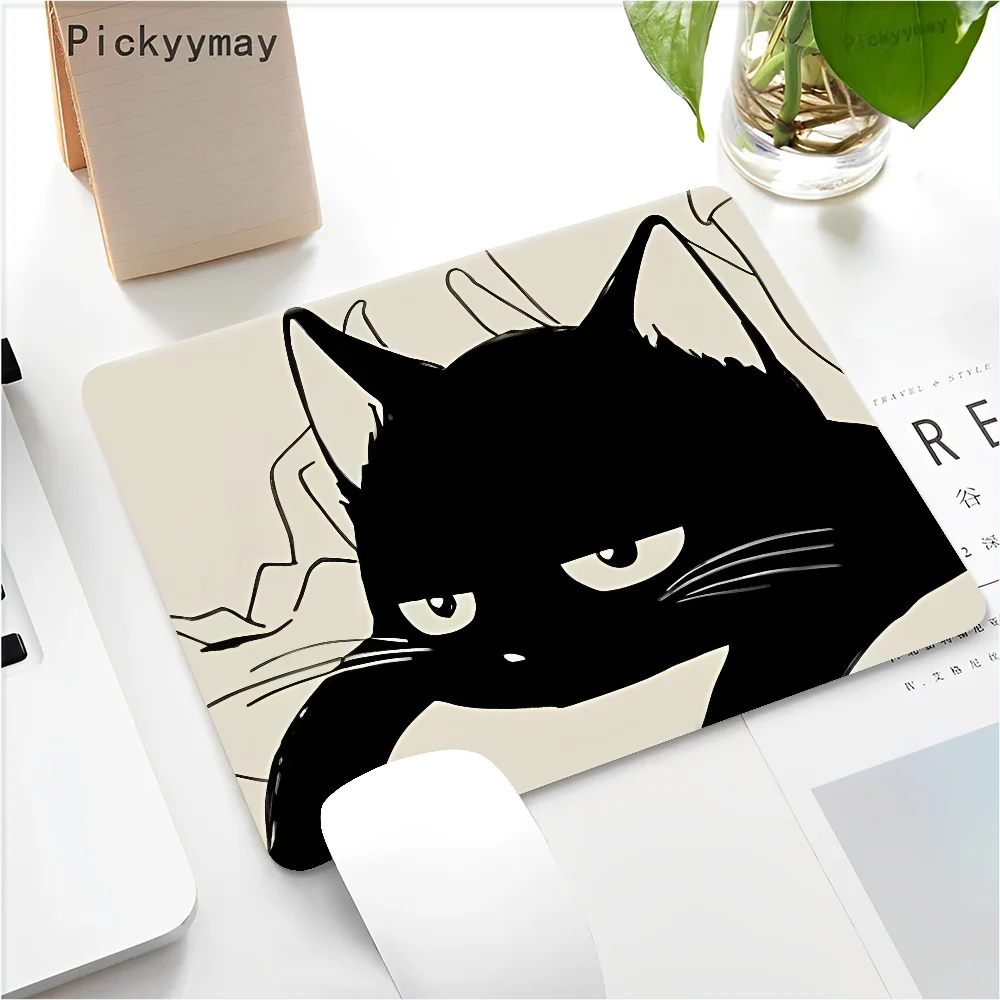 Black Cat Small Mousepad for Office Computer Desk - Gamers' Paradise