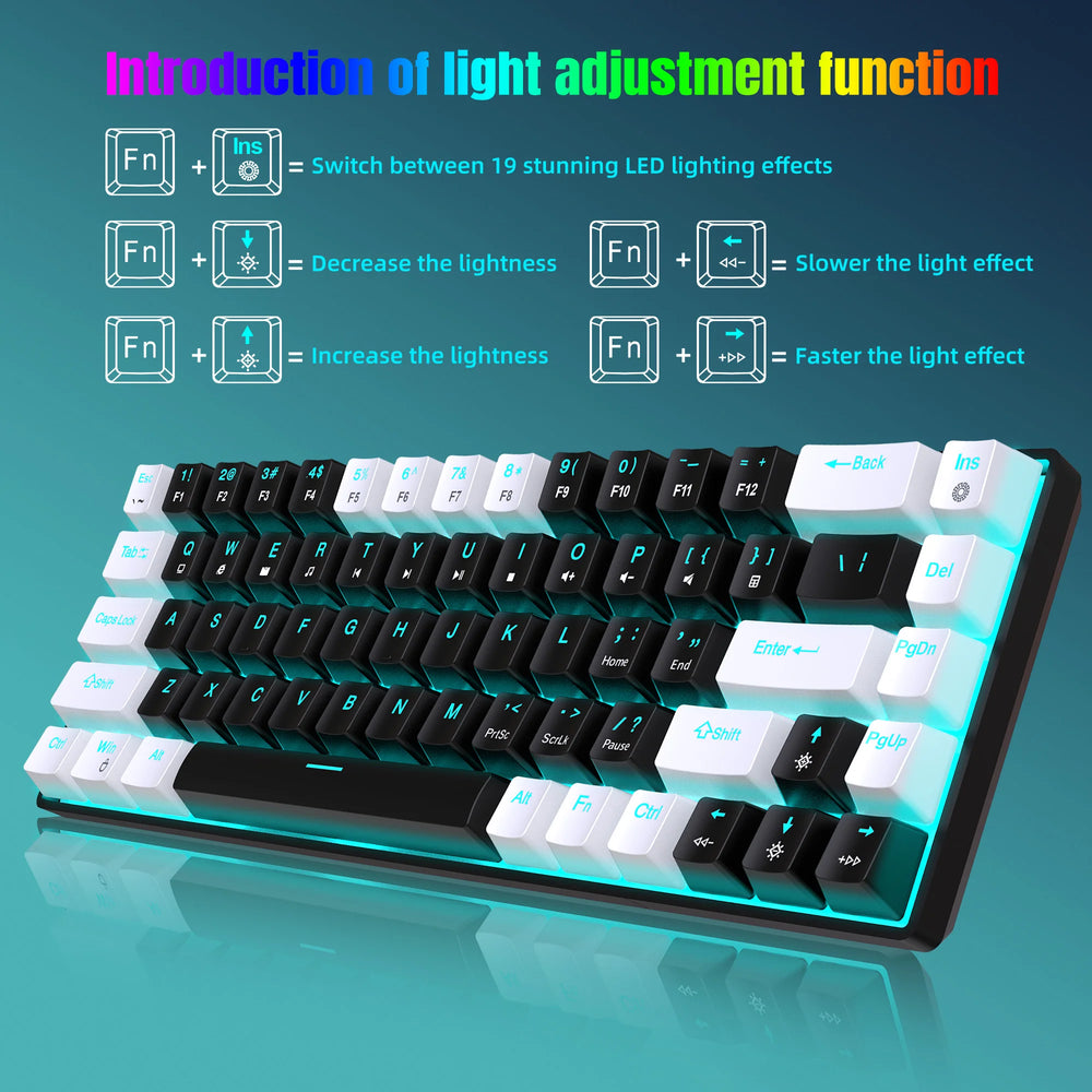 68 Keys Hot Swappable Mechanical Keyboard with RGB Backlit LED - Ergonomic Design - Gamers' Paradise