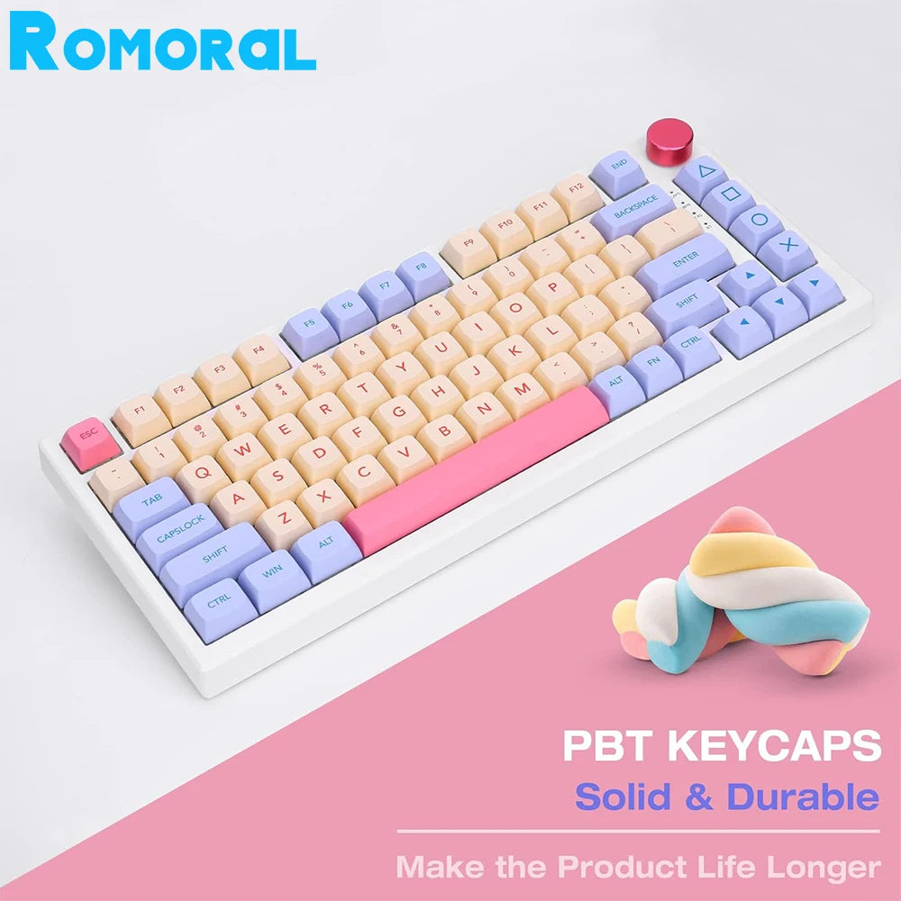 132 Keys Marshmallow Keycaps - Gamers' Paradise