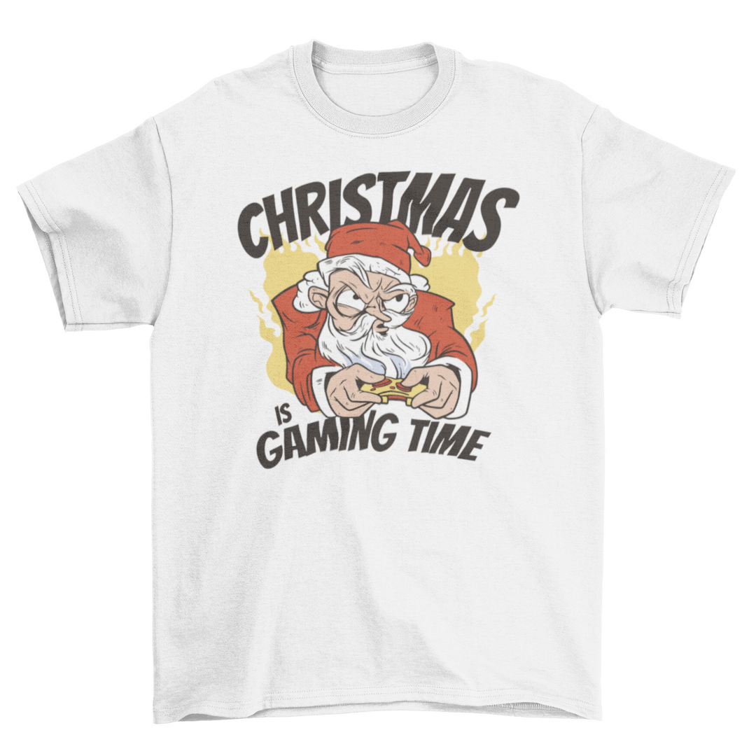 Gaming Santa Christmas t-shirt - Gamers' Paradise