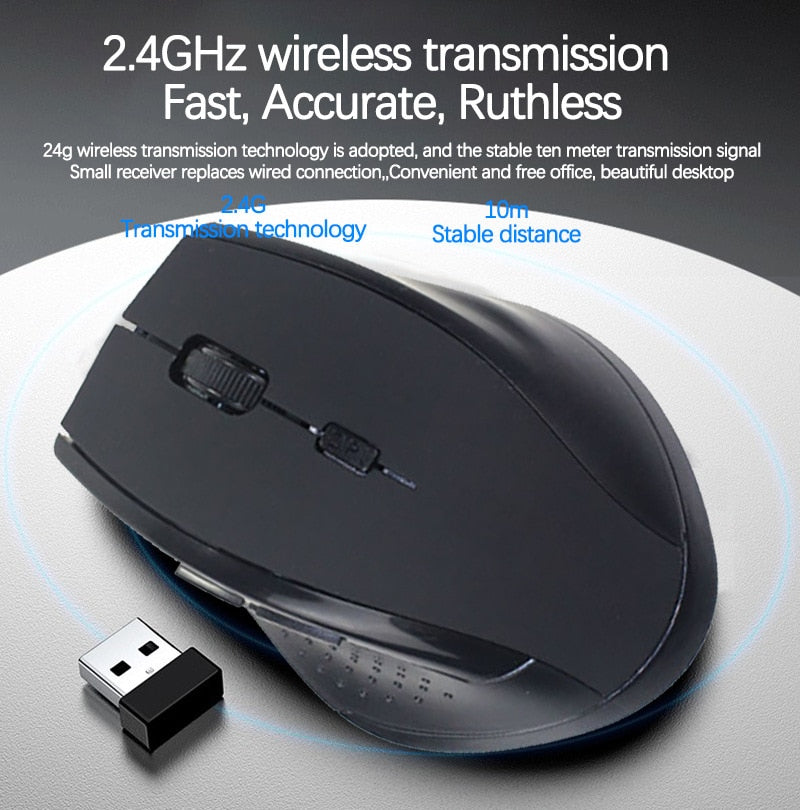 Wireless Mouse - 7300g Optical Gaming Office Mouse for Laptops - Gamers' Paradise